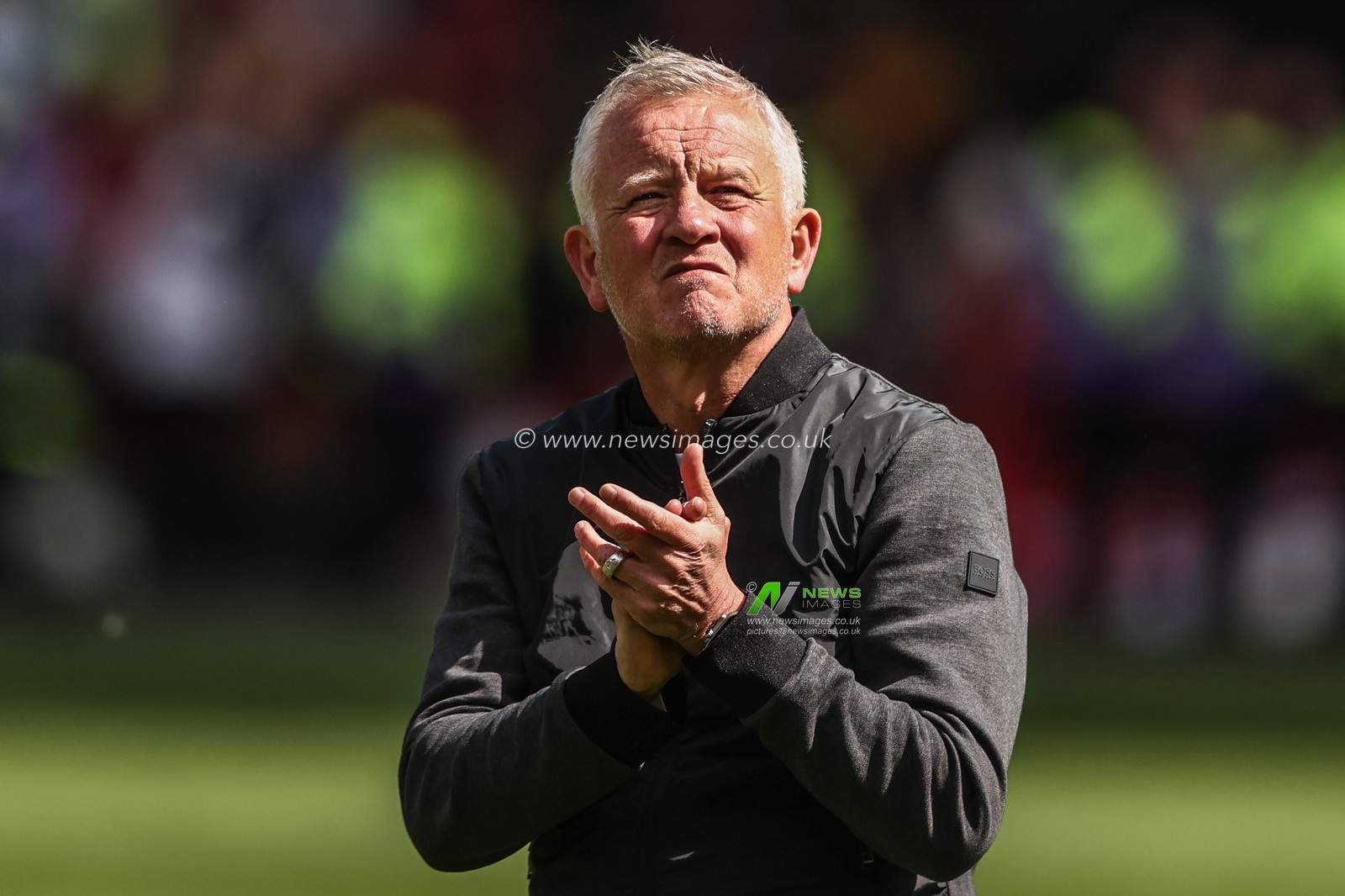 Chris Wilder manager of Sheffield United applauds the fans after the game during the Sky Bet Championship match Sheffield United vs Blackburn Rovers at Bramall Lane, Sheffield, United Kingdom, 3rd May 2025

(Photo by Alfie Cosgrove/News Images)