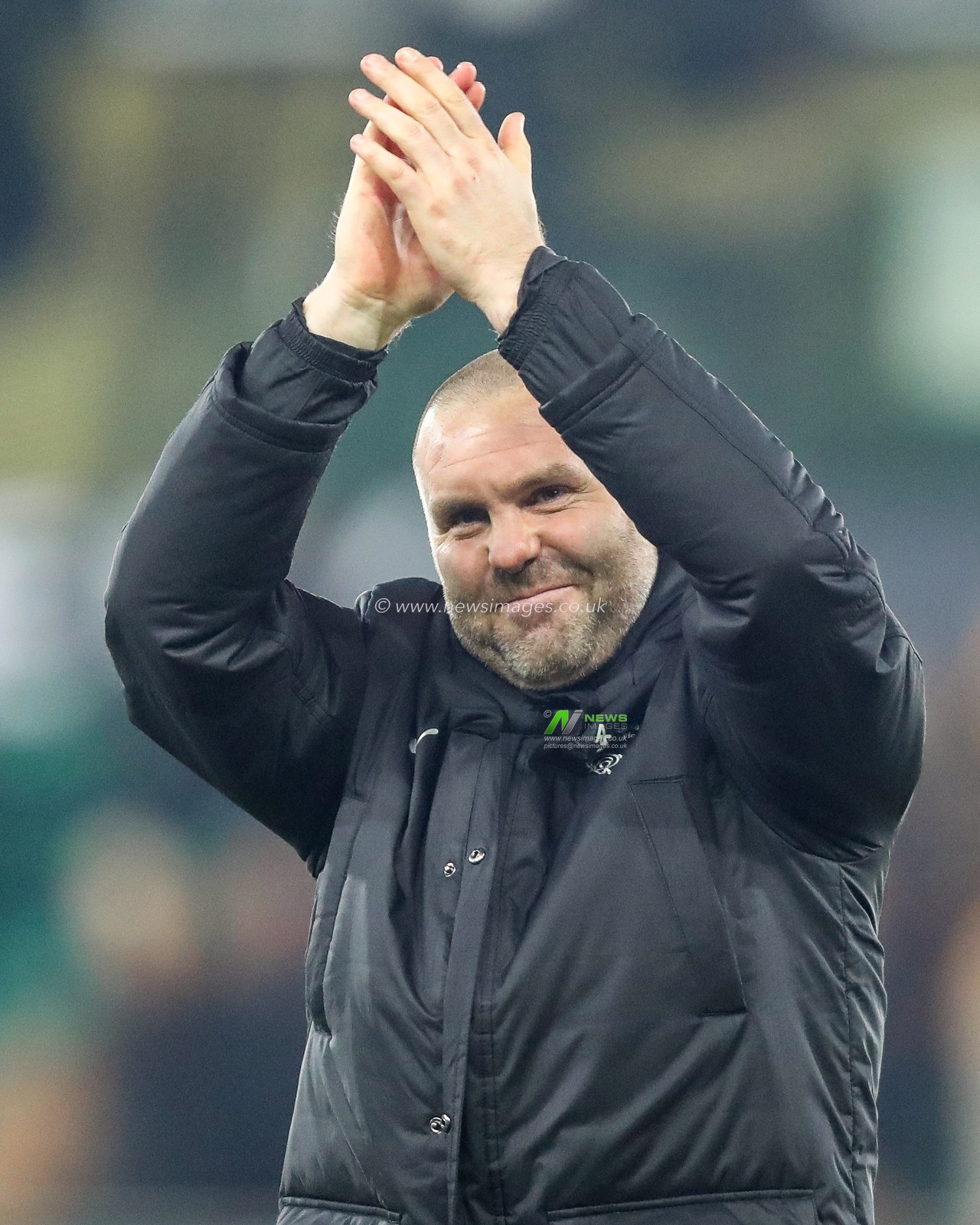 Matt Hamshaw (caretaker manager) of Derby County acknowledges the fans after the teams draw following the Sky Bet Championship match Norwich City vs Derby County at Carrow Road, Norwich, United Kingdom, 8th February 2025

(Photo by Izzy Poles/News Images)