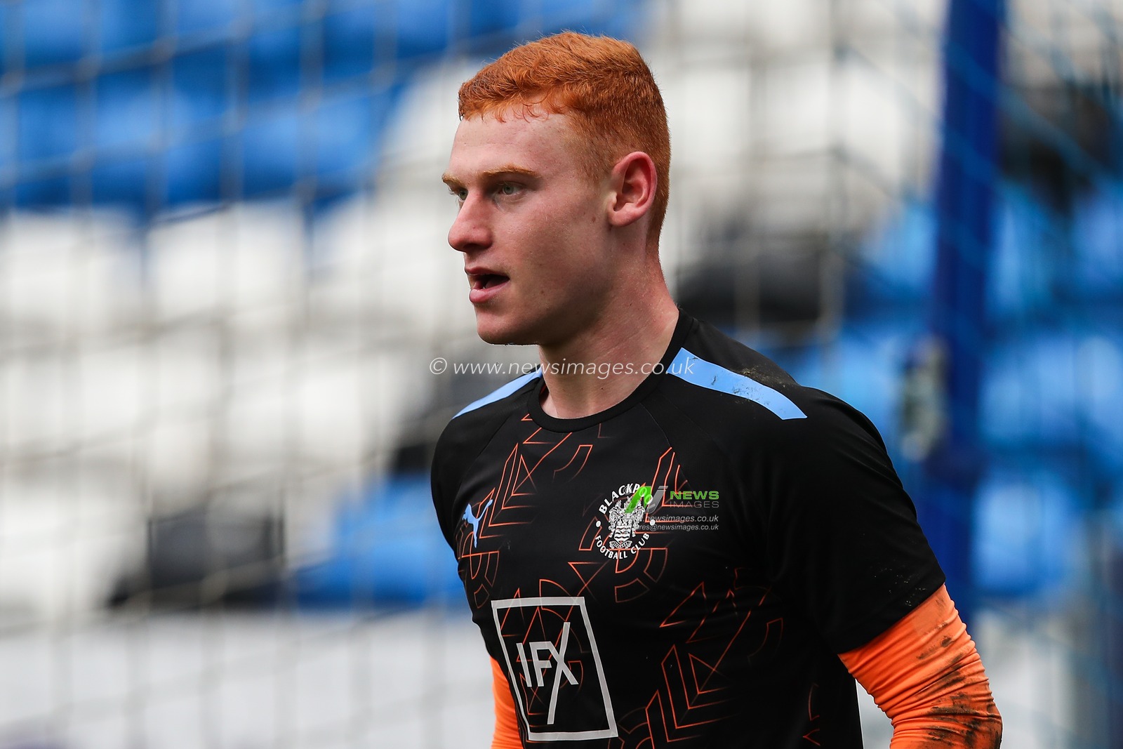 Mackenzie Chapman of Blackpool during the pre-game warm up ahead of the Sky Bet League 1 match Peterborough United vs Blackpool at Weston Homes Stadium, Peterborough, United Kingdom, 17th February 2024

(Photo by Gareth Evans/News Images)