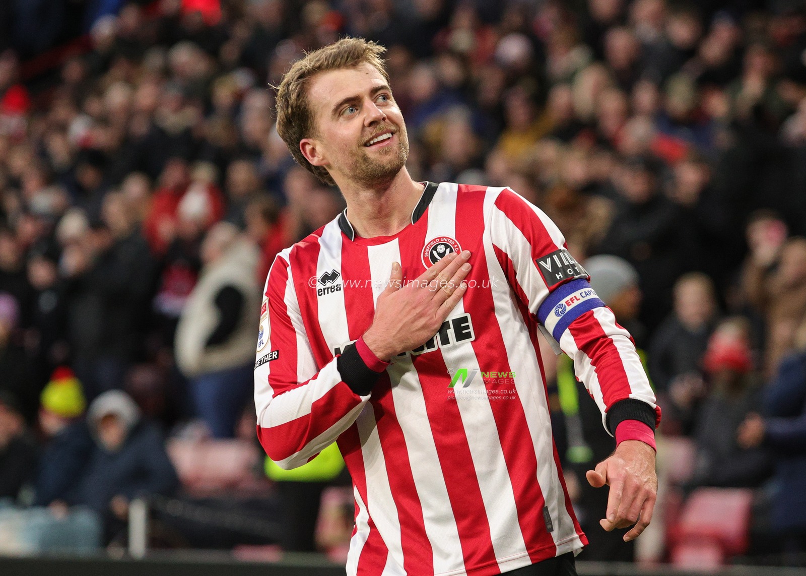 Patrick Bamford of Sheffield United celebrates his goal to make it 3-1 during the Sky Bet Championship match Sheffield United vs Ipswich Town at Bramall Lane, Sheffield, United Kingdom, 24th January 2026

(Photo by Richard Bierton/News Images)