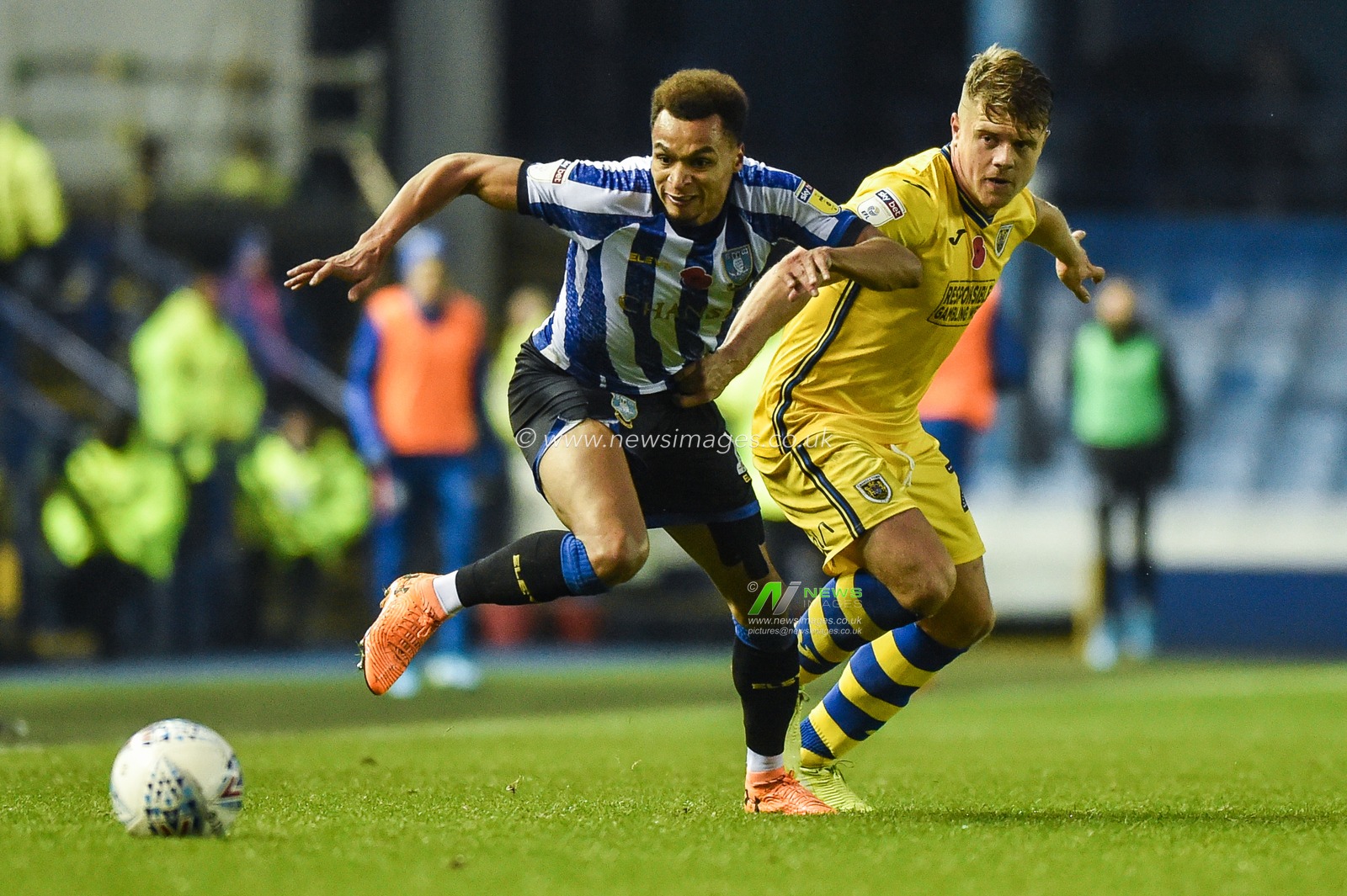 9th November 2019, Hillsborough, Sheffield, England; Sky Bet Championship, Sheffield Wednesday v Swansea City : Jacob Murphy (14) of Sheffield Wednesday 

Credit: Dean Williams/News Images