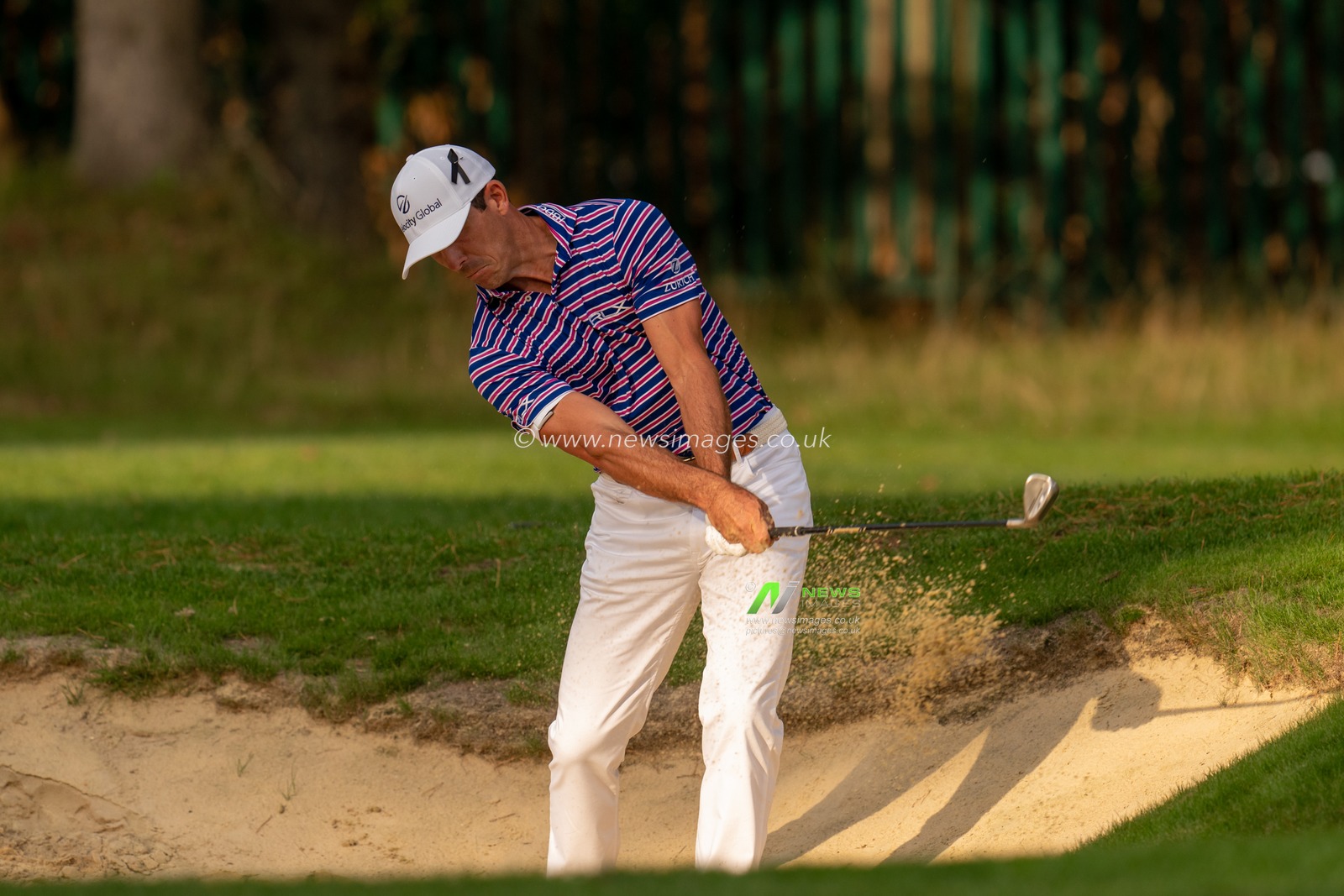 Billy Horschel (USA) 18th bunker during the BMW PGA Championship 2022 at Wentworth Club, Virginia Water, United Kingdom, 10th September 2022

(Photo by Richard Washbrooke/News Images)