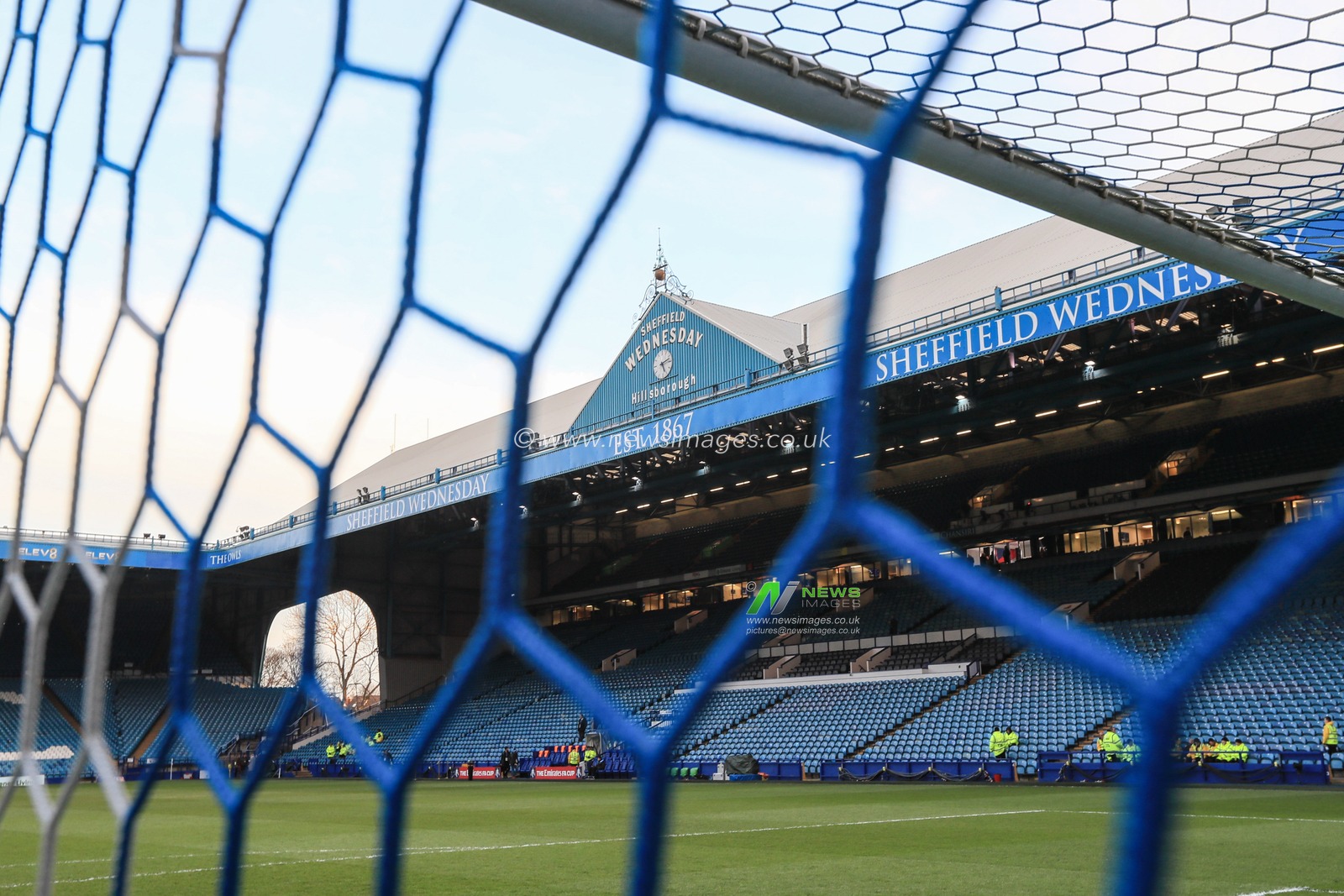 4th March 2020, Hillsborough, Sheffield, England; Emirates FA Cup FA Cup 5th Round, Sheffield Wednesday v Manchester City : A view of the old clock at Hillsborough