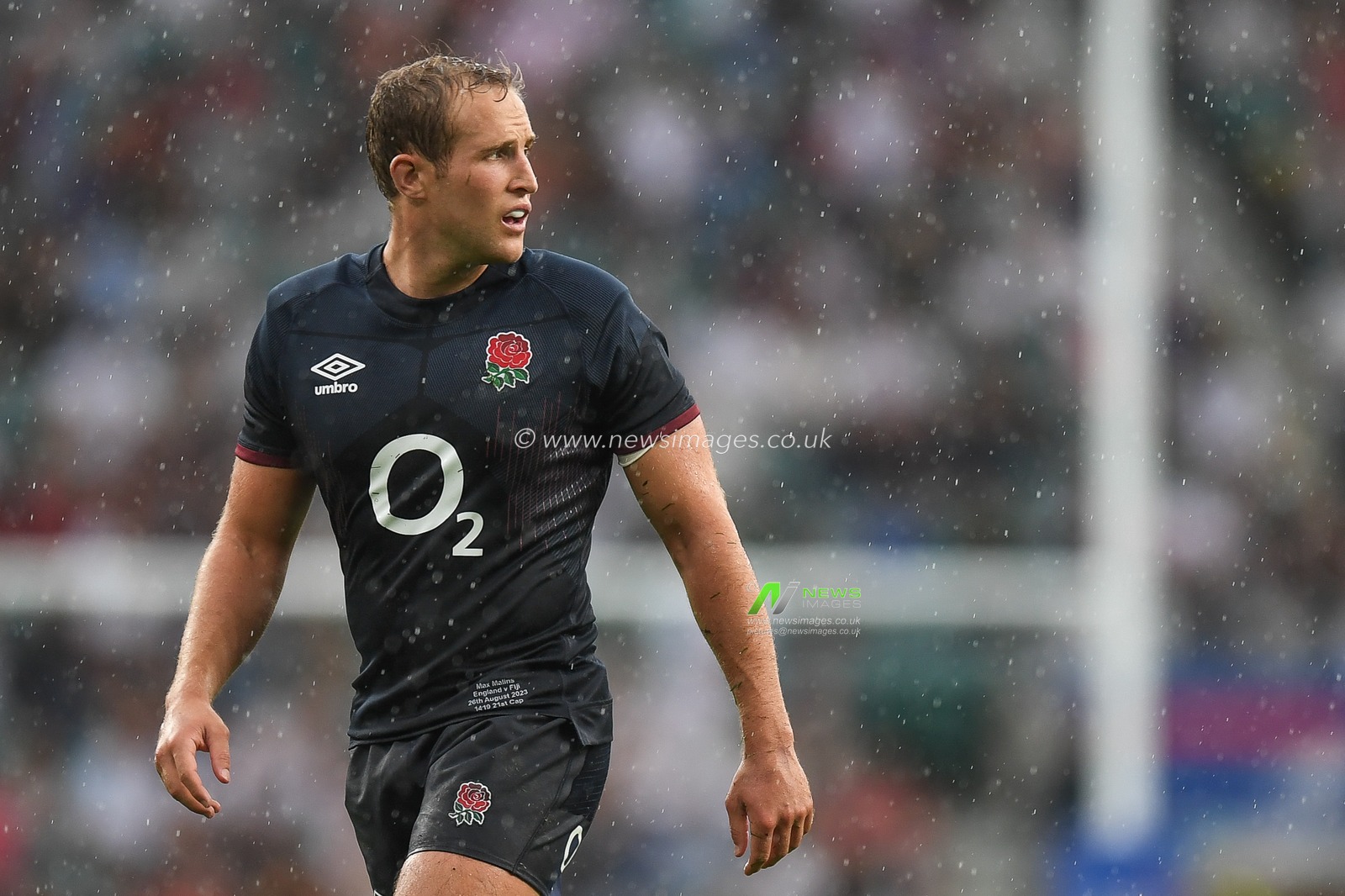 Max Malins of England during the 2023 Summer Series match England vs Fiji at Twickenham Stadium, Twickenham, United Kingdom, 26th August 2023

(Photo by Mike Jones/News Images)