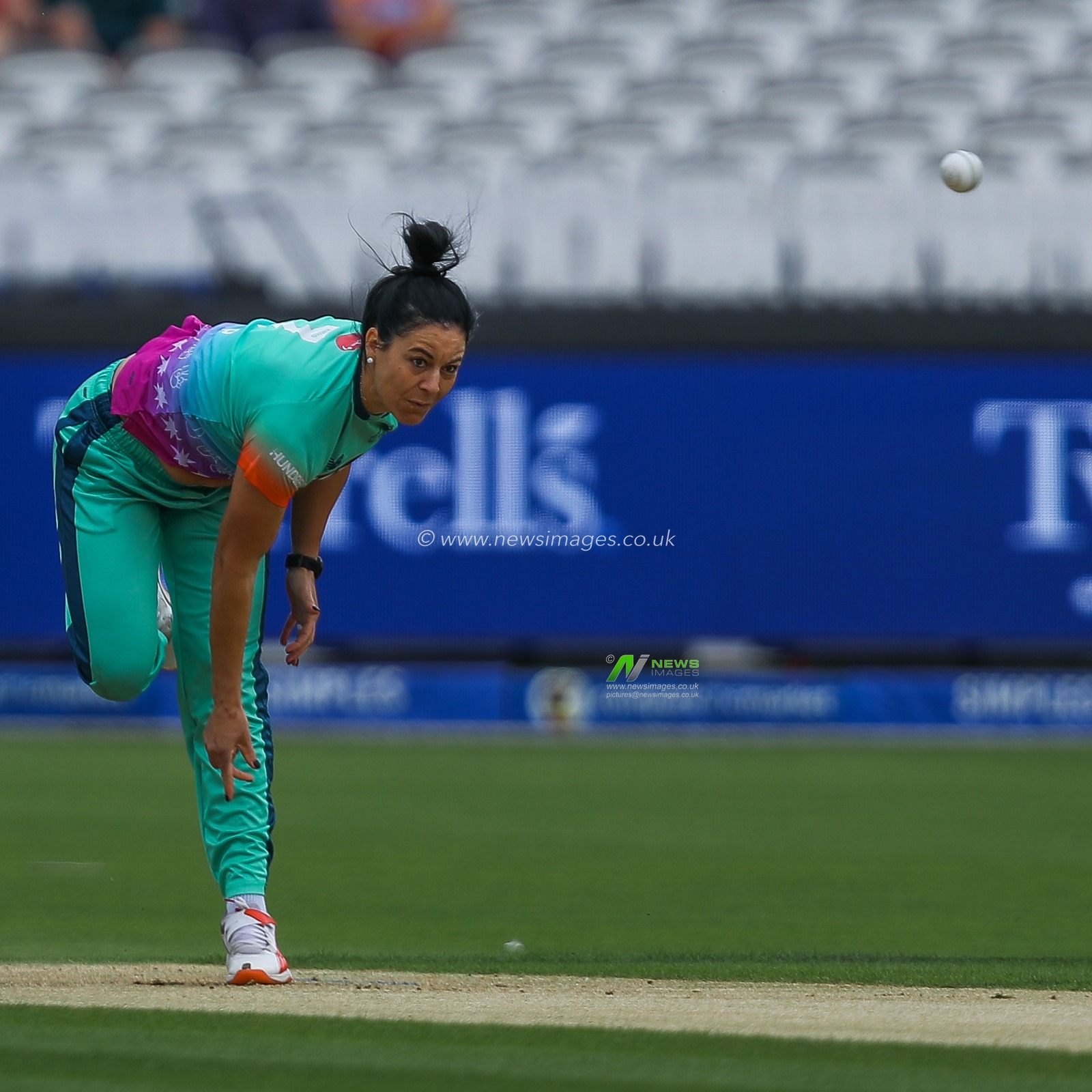 Marizanne Kapp of Oval Invincibles bowls during the The Hundred match London Spirit Women vs Oval Invincibles Women at Lords, London, United Kingdom, 4th August 2024

(Photo by Izzy Poles/News Images)