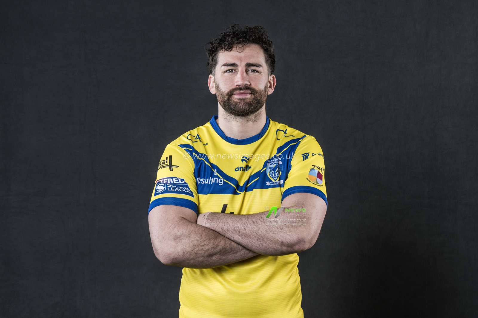 Toby King in the Home kit during the Warrington Wolves Team media day at Warrington wolves training centre, Warrington, United Kingdom, 16th January 2025

(Photo by Craig Thomas/News Images)