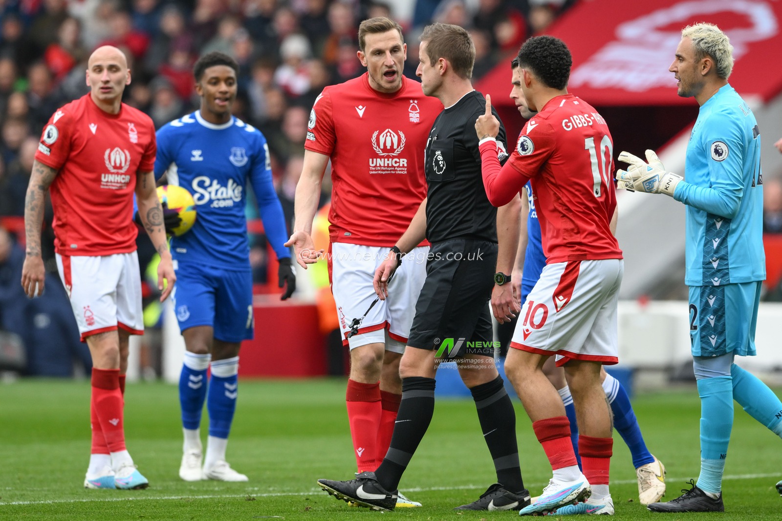 Chris Wood #39 of Nottingham Forest appeals to referee John Brooks during the Premier League match Nottingham Forest vs Everton at City Ground, Nottingham, United Kingdom, 4th March 2023

(Photo by Craig Thomas/News Images)