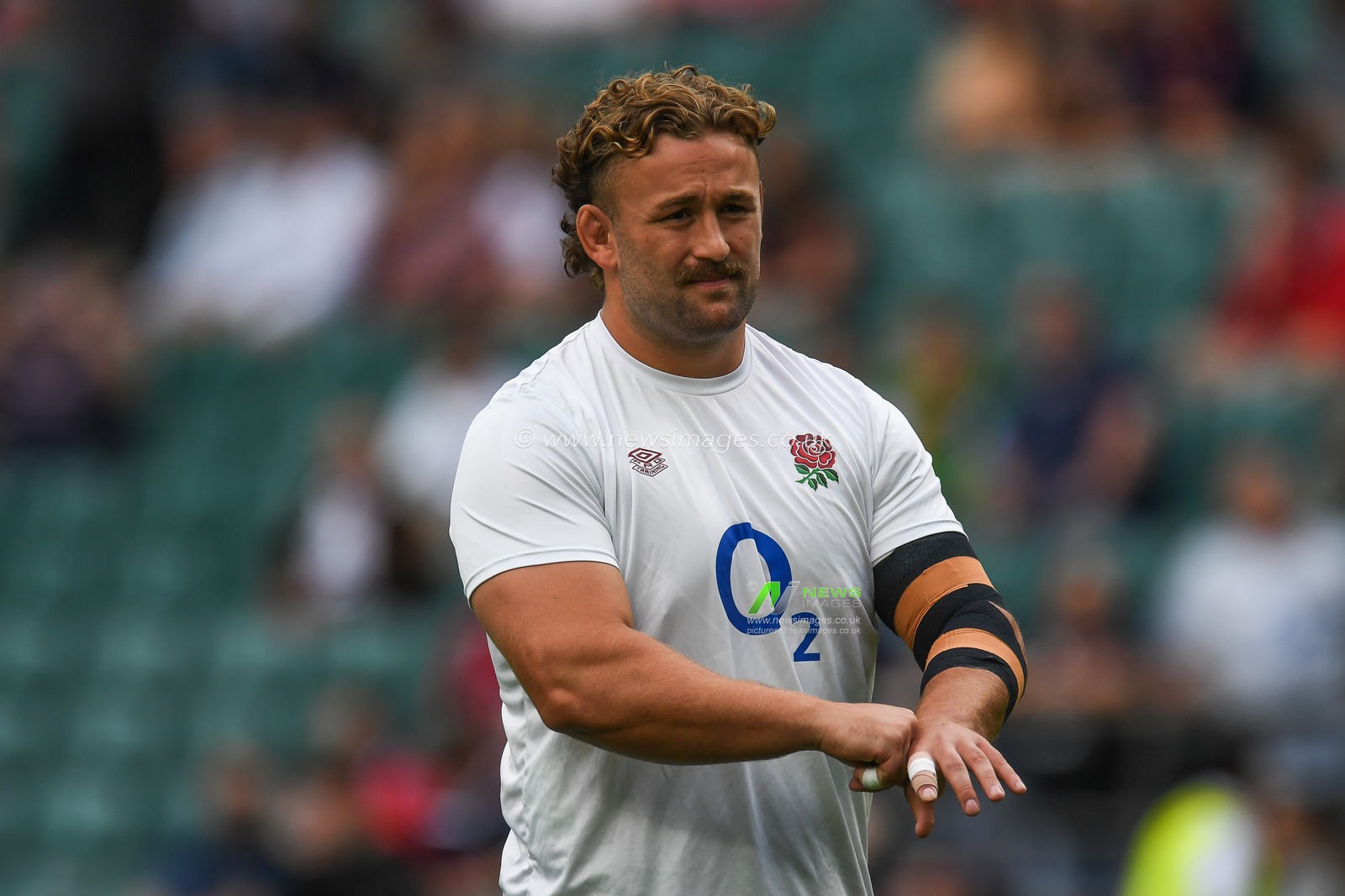 Will Stuart of England during pre match warm up ahead of  the 2023 Summer Series match England vs Wales at Twickenham Stadium, Twickenham, United Kingdom, 12th August 2023

(Photo by Mike Jones/News Images)