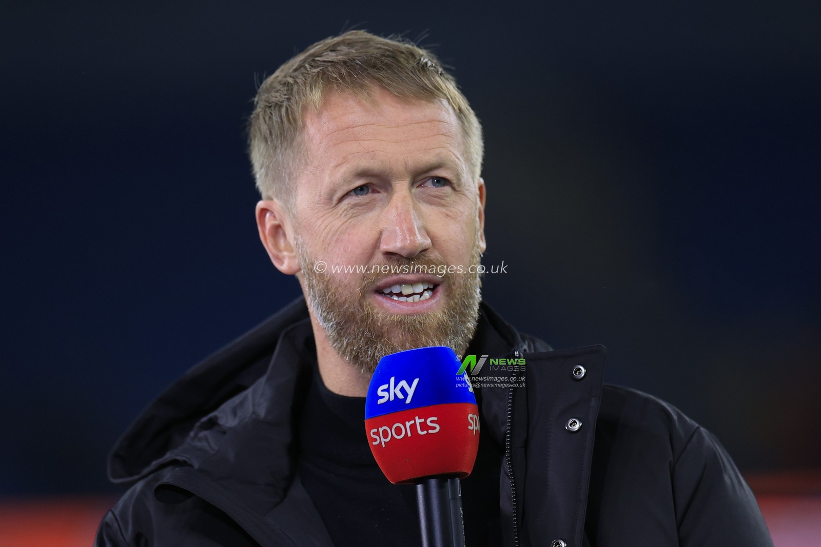Graham Potter the Chelsea manager being interviewed ahead of the Carabao Cup Third Round match Manchester City vs Chelsea at Etihad Stadium, Manchester, United Kingdom, 9th November 2022

(Photo by Conor Molloy/News Images)