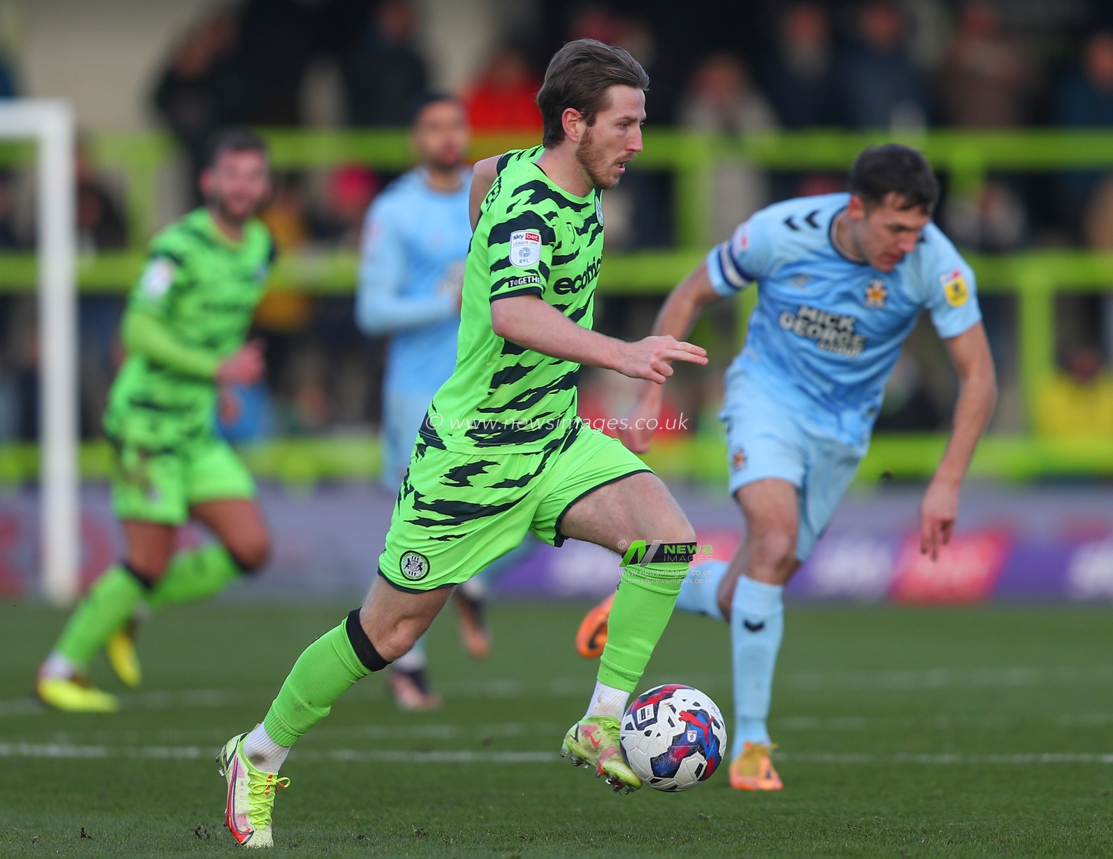 Kyle McAllister #17 of Forest Green Rovers in action during the Sky Bet League 1 match Forest Green Rovers vs Cambridge United at The New Lawn, Nailsworth, United Kingdom, 3rd December 2022

(Photo by Gareth Evans/News Images)
