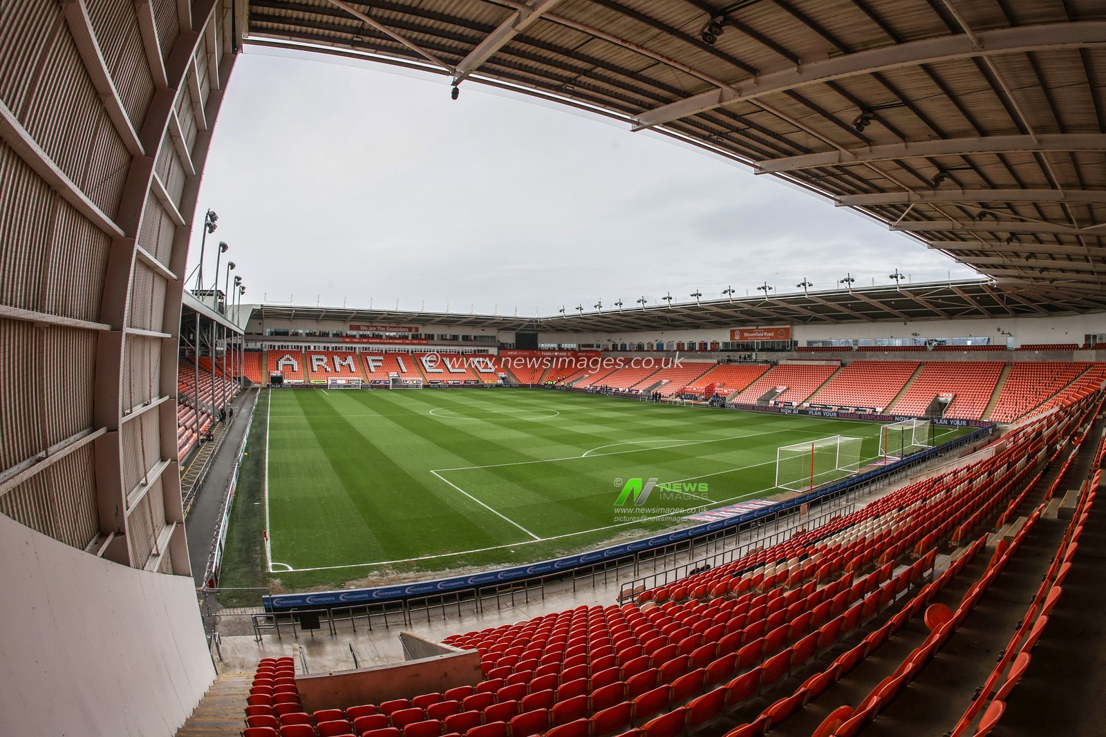 A general view of Bloomfield Road ahead of the Sky Bet League 1 match Blackpool vs Wrexham at Bloomfield Road, Blackpool, United Kingdom, 21st April 2025

(Photo by Alfie Cosgrove/News Images)