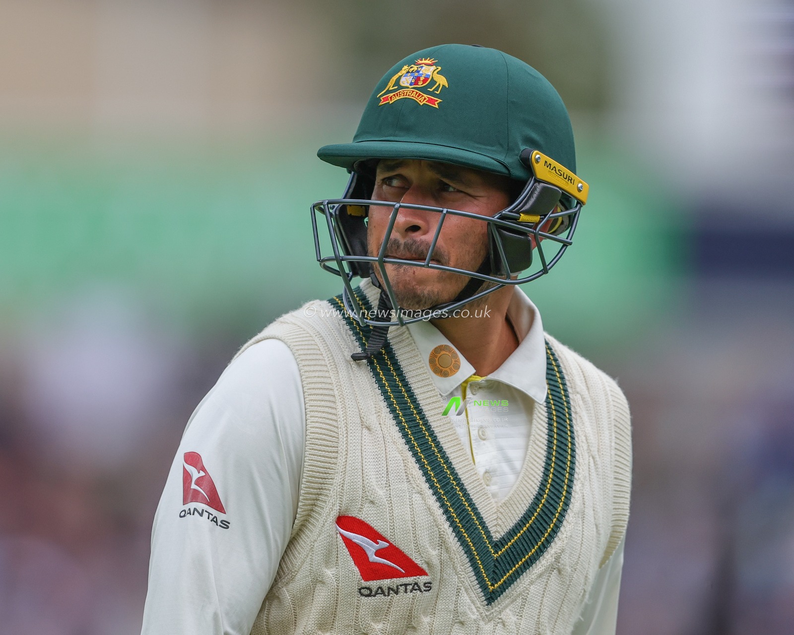 Usman Khawaja of Australia leaves the field of play after being bowled LBW by Chris Woakes of England  during the LV= Insurance Ashes Fifth Test Series Day Five England v Australia at The Kia Oval, London, United Kingdom, 31st July 2023

(Photo by Mark Cosgrove/News Images)