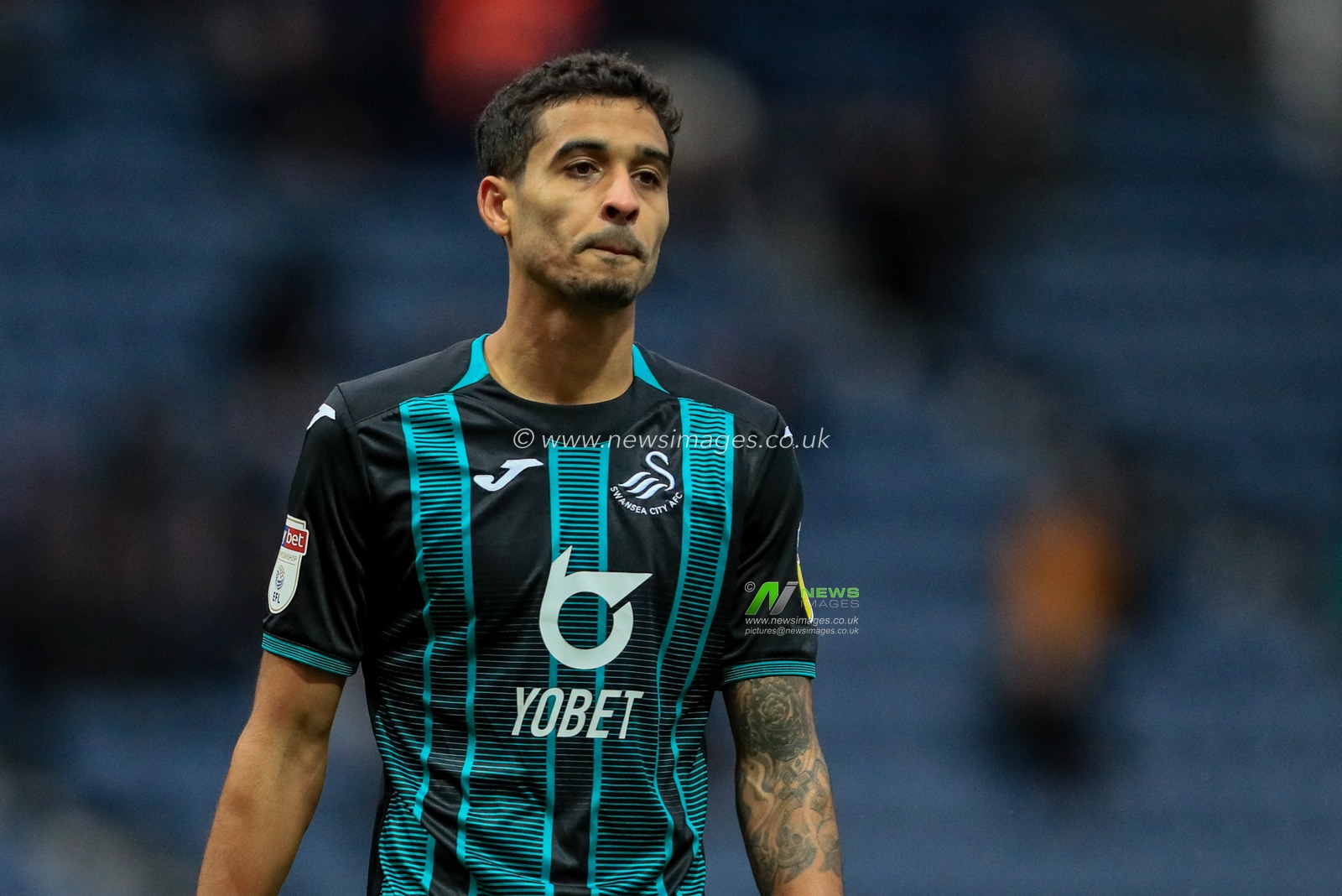 1st February 2020, Deepdale, Preston, England; Sky Bet Championship, Preston North End v Swansea City : Kyle Naughton (26) of Swansea City during the game