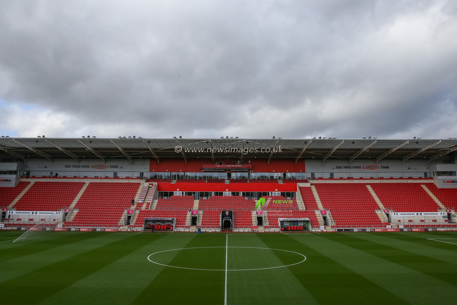 General view inside of the New York Stadium, home of Rotherham United ahead of the Sky Bet Championship match Rotherham United vs Hull City at New York Stadium, Rotherham, United Kingdom, 22nd October 2022

(Photo by Gareth Evans/News Images)