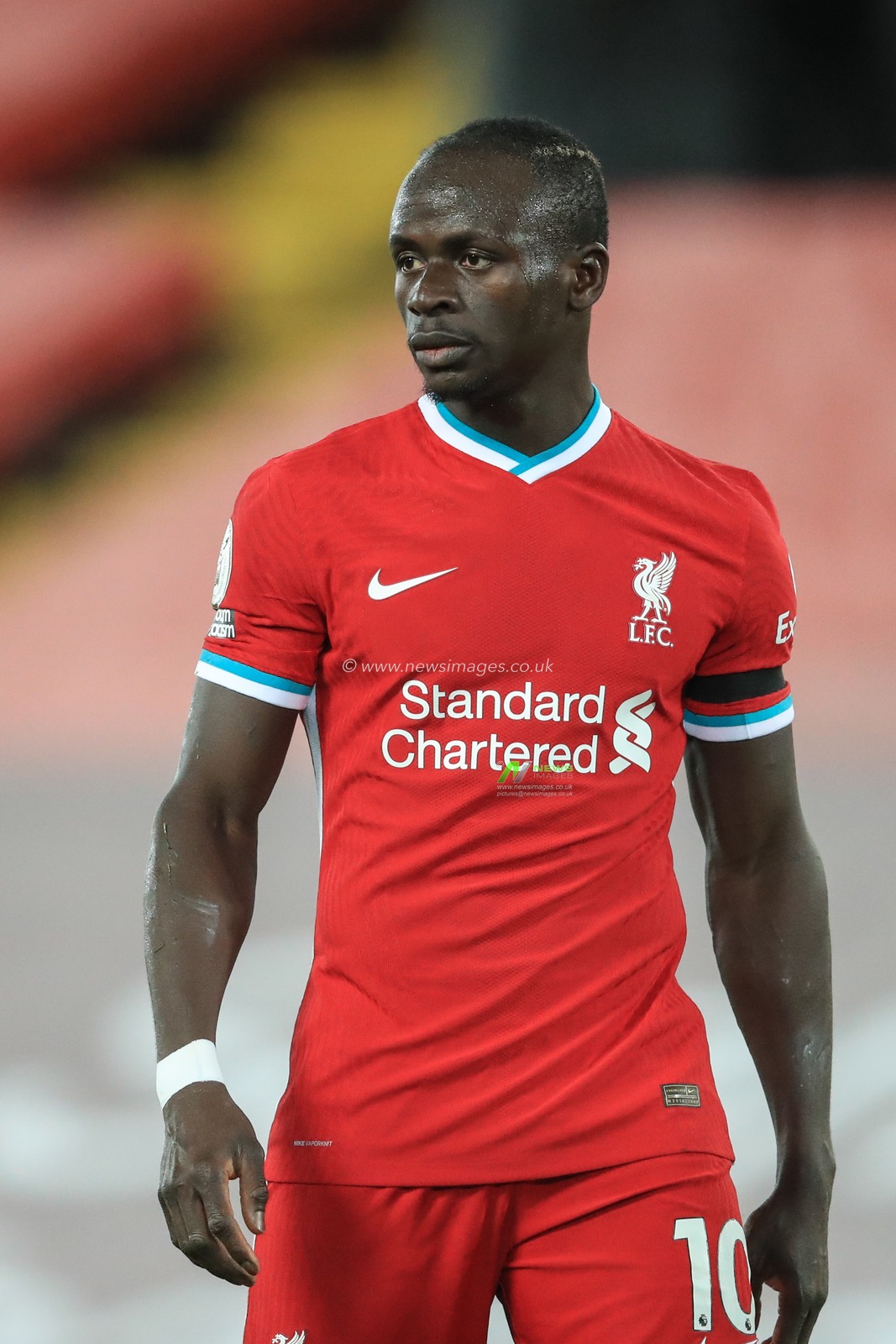 Sadio Mane #10 of Liverpool during the game
