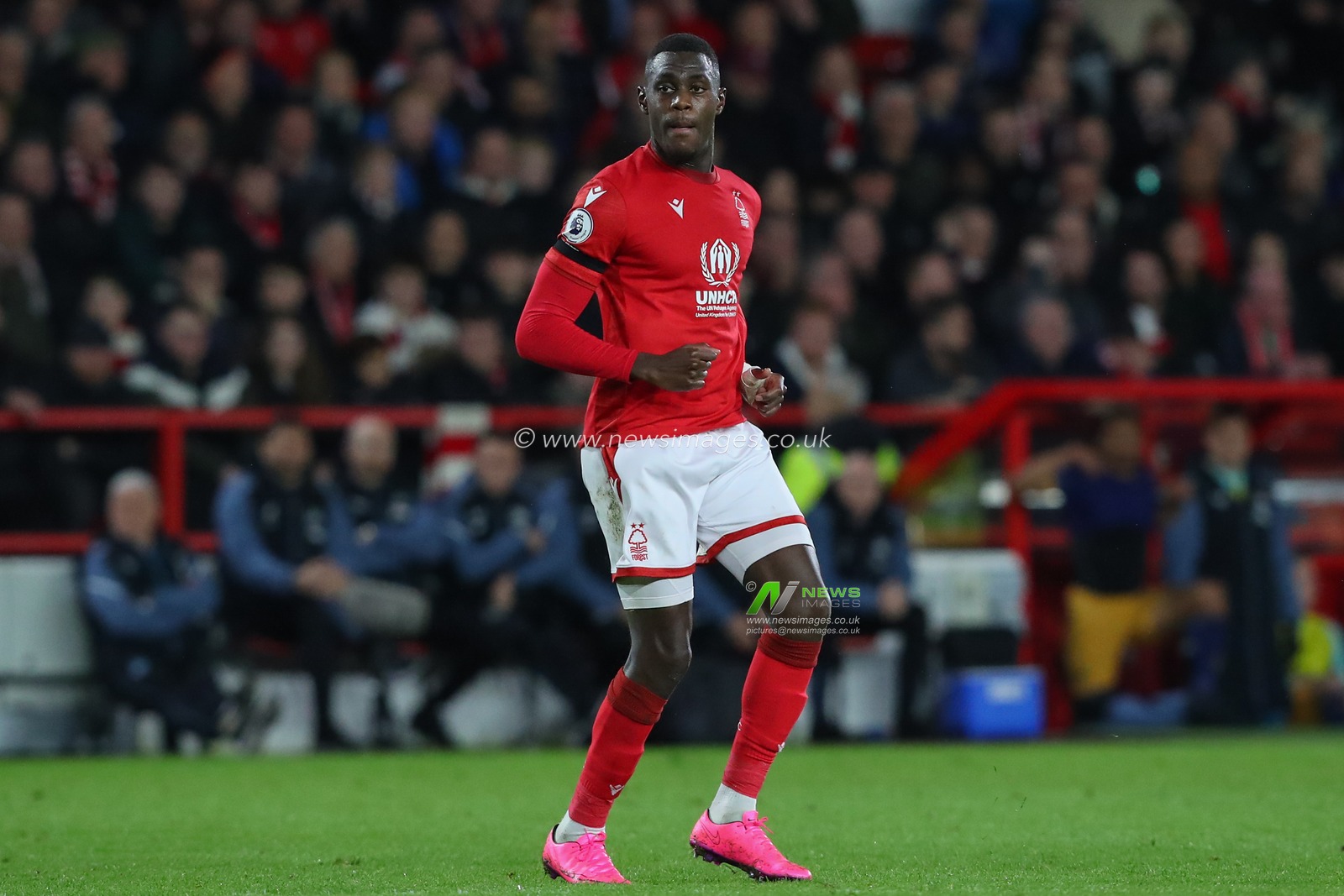 Moussa NiakhatÃ© #19 of Nottingham Forest during the Premier League match Nottingham Forest vs Newcastle United at City Ground, Nottingham, United Kingdom, 17th March 2023

(Photo by Gareth Evans/News Images)