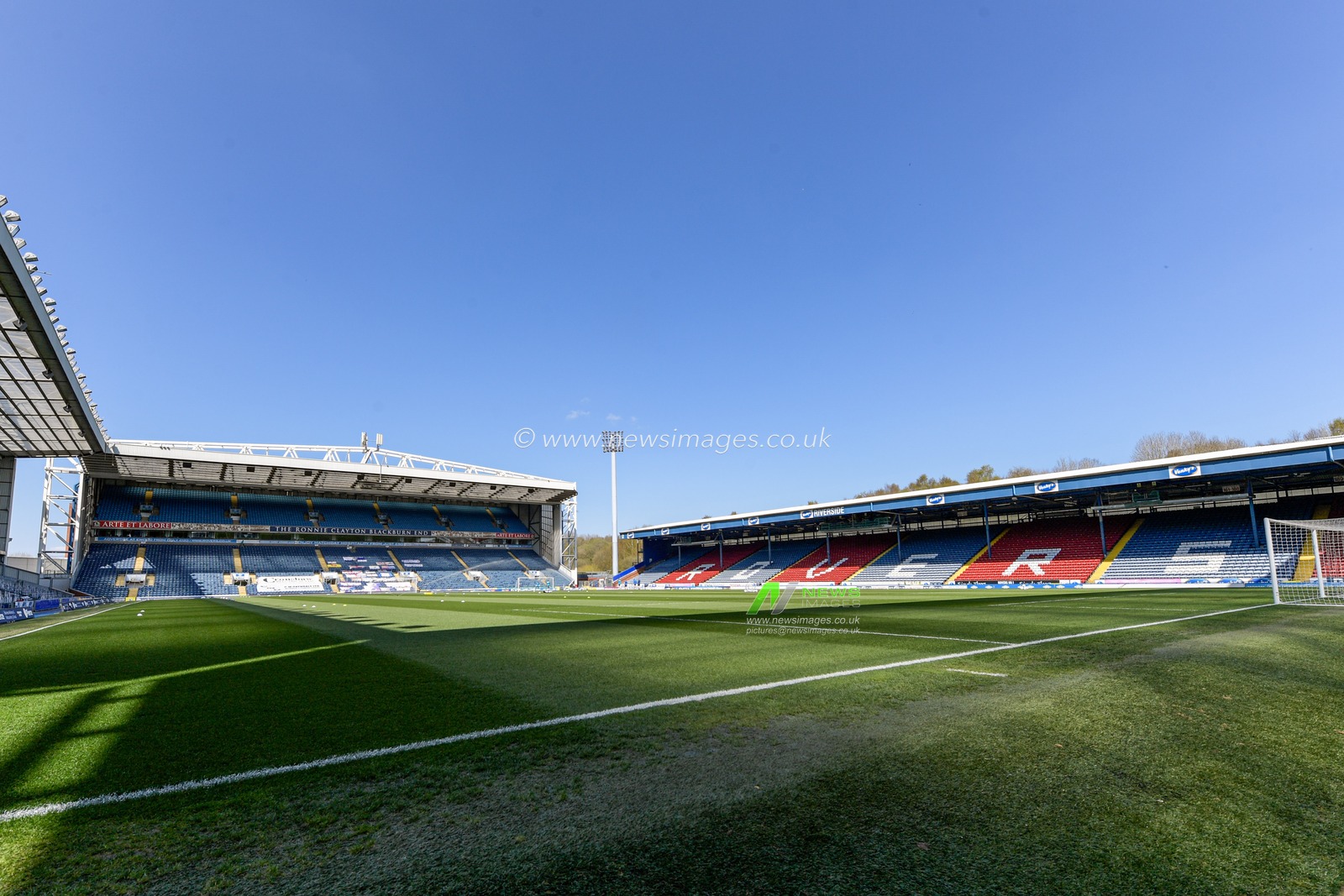 A general view of Ewood Park, the home of Blackburn Rovers