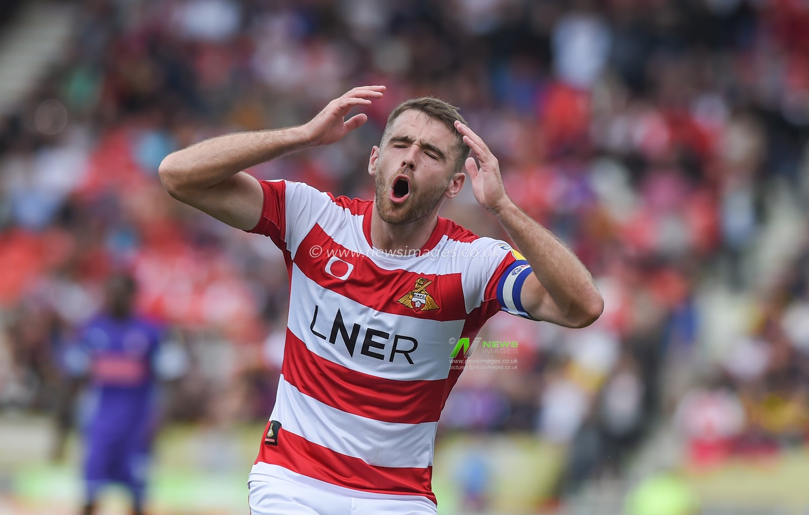 7th September 2019, Keepmoat Stadium, Doncaster, England; Sky Bet League One Football, Doncaster Rovers vs Rotherham United ; Ben Whiteman (8) of Doncaster Rovers rues missed chance.

Credit: Dean Williams/News Images

English Football League images are subject to DataCo Licence
