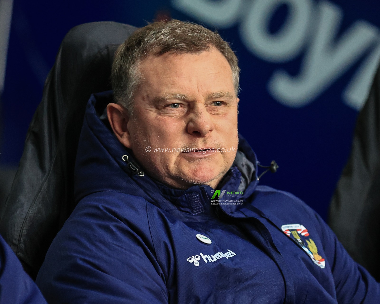 Mark Robins manager of Coventry City during the game