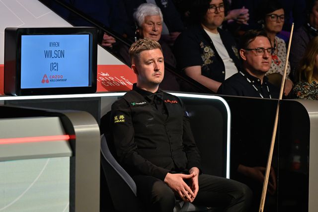 Kyren Wilson watches on, during the Cazoo World Championships 2024 Final at Crucible Theatre, Sheffield, United Kingdom, 5th May 2024

(Photo by Cody Froggatt/News Images)