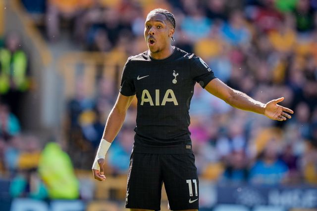 Mathys Tel of Tottenham Hotspur during the Premier League match Wolverhampton Wanderers vs Tottenham Hotspur at Molineux, Wolverhampton, United Kingdom on 25 April 2026

(Photo by Maynard Manyowa/News Images)