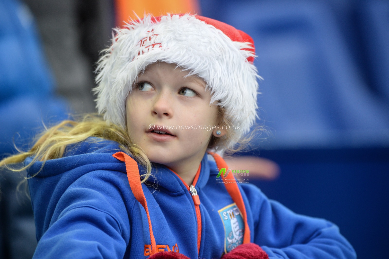 22nd December 2019, Hillsborough, Sheffield, England; Sky Bet Championship, Sheffield Wednesday v Bristol City : 
Yound Sheffield Wednesday supporter in Santa hat.
Credit: Dean Williams/News Images