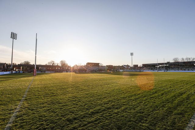 A general view of the DIY Kitchens Stadium ahead of the Betfred Challenge Cup Quarter Final match Wakefield Trinity vs Leigh Leopards at DIY Kitchens Stadium, Wakefield, United Kingdom, 4th April 2025

(Photo by Alfie Cosgrove/News Images)