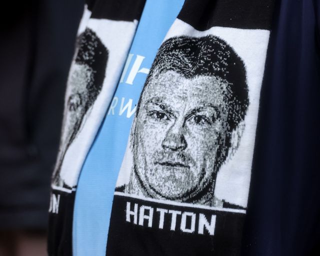 A Manchester City fan wearing a Ricky Hatton scarf during the Premier League match Manchester City vs Coventry City at Etihad Stadium, Manchester, United Kingdom on 05 September 2026

(Photo by Mark Cosgrove/News Images)