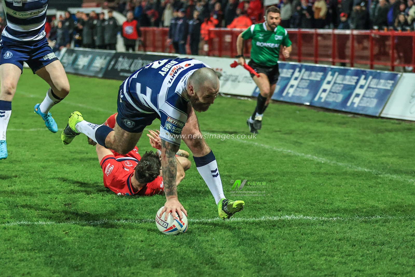 Jake Bibby 2 #of Wigan Warriors goes over for his second try
