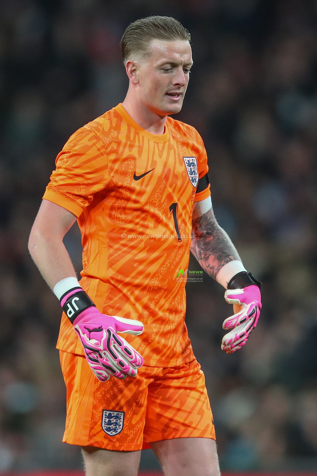Jordan Pickford of England during the International Friendly match England vs Brazil at Wembley Stadium, London, United Kingdom, 23rd March 2024

(Photo by Gareth Evans/News Images)