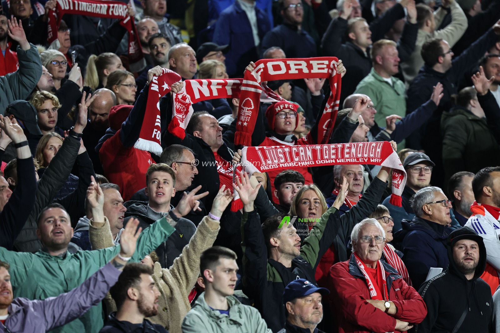 Nottingham forest fans before the game during the Premier League match Leicester City vs Nottingham Forest at King Power Stadium, Leicester, United Kingdom, 25th October 2024

(Photo by Mark Cosgrove/News Images)