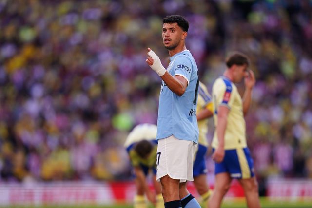 Matheus Nunes of Manchester City during the Emirates FA Cup Semi-Final match Manchester City vs Southampton at Wembley Stadium, London, United Kingdom on 25 April 2026

(Photo by Harvey Murphy/News Images)