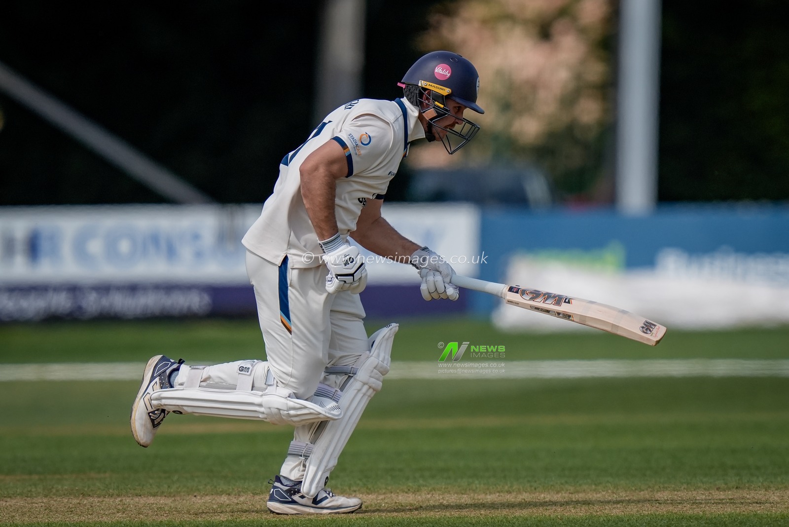 Matthew Montgomery scores a half century with a couple of runs to get to 50 during the county Championship Division Two day 4 Derbyshire vs Gloucestershire at The Central Co-Op County Ground, Derby, United Kingdom on 27 April 2026

(Photo by Maynard Manyowa/News Images)