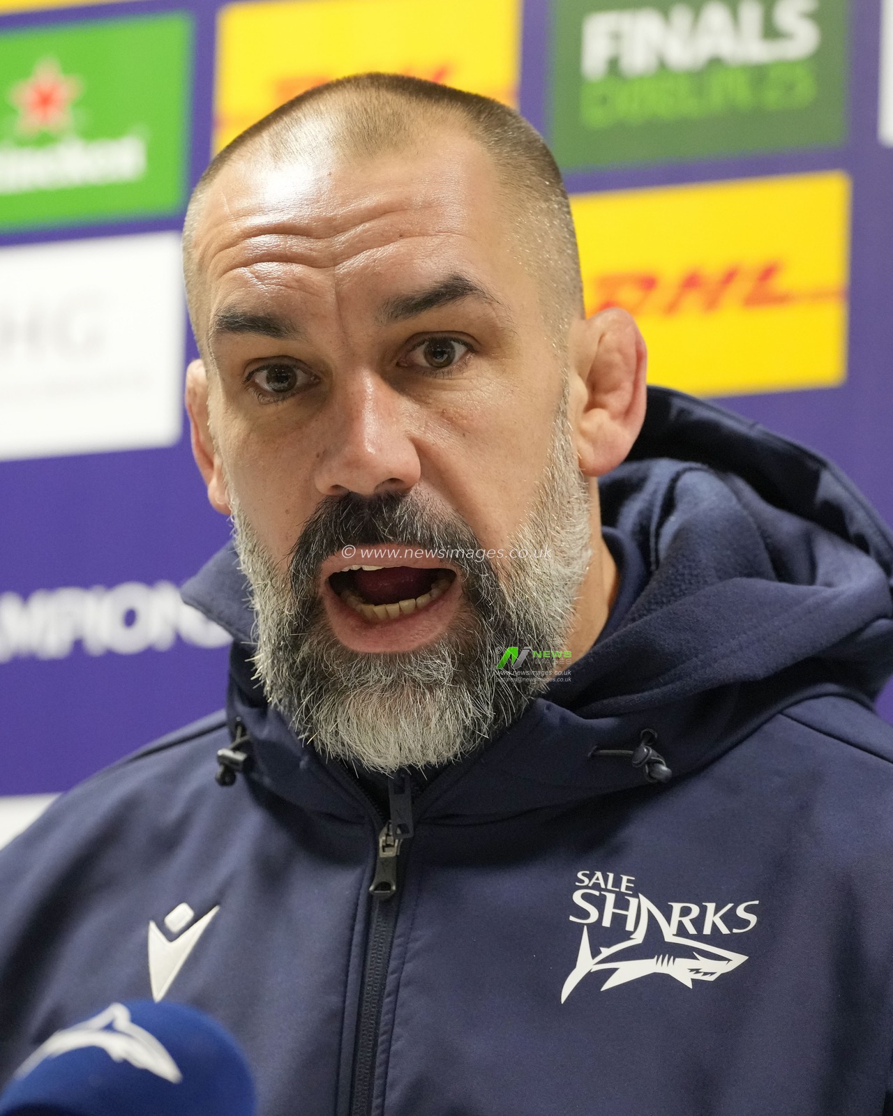 Alex Sanderson Director of Rugby at Sale Sharks speaks with the press after his sides 39-0 victory in the European Champions Cup Group B match Sale Sharks vs Ulster Rugby at AJ Bell Stadium, Eccles, United Kingdom, 11th December 2022

(Photo by Steve Flynn/News Images)