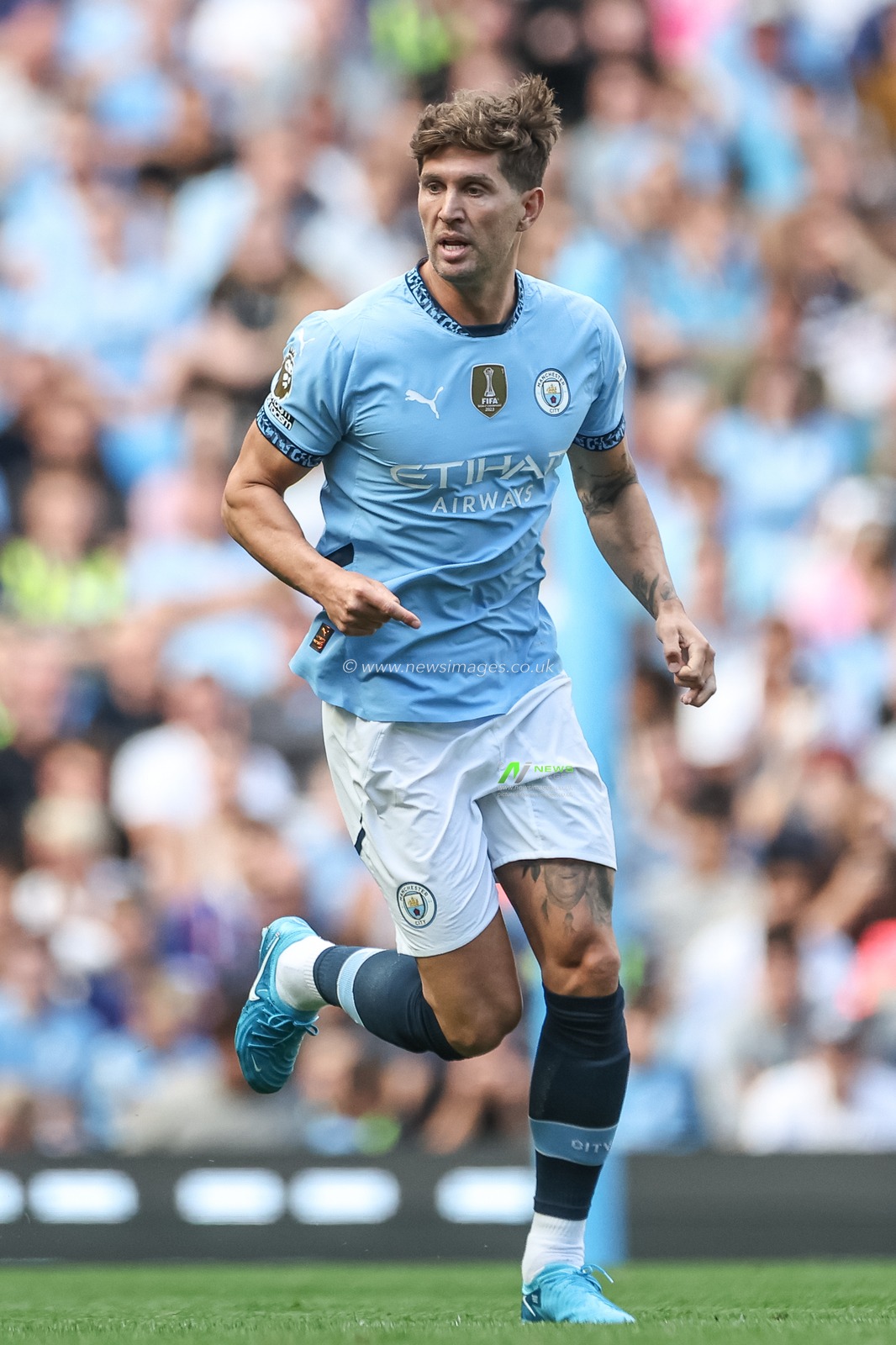 John Stones of Manchester City during the Premier League match Manchester City vs Ipswich Town at Etihad Stadium, Manchester, United Kingdom, 24th August 2024

(Photo by Mark Cosgrove/News Images)