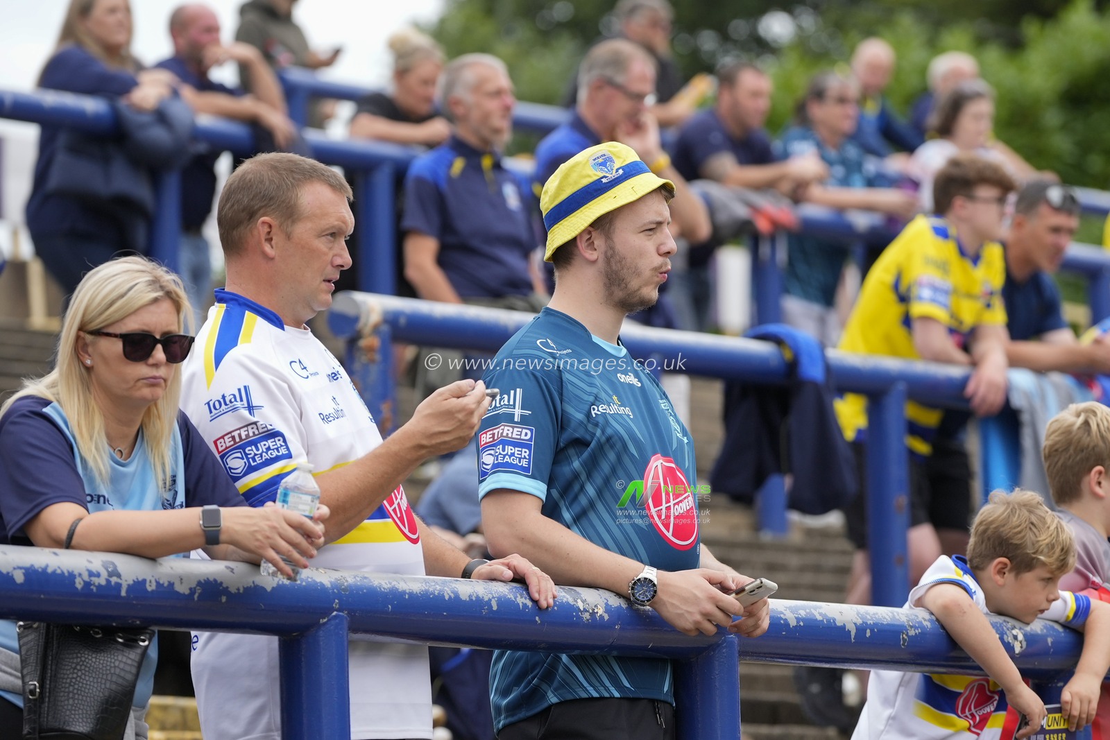Wire fans await the start of the game before the Betfred Super League Round 22 match Leeds Rhinos vs Warrington Wolves at Headingley Stadium, Leeds, United Kingdom, 20th August 2023

(Photo by Steve Flynn/News Images)