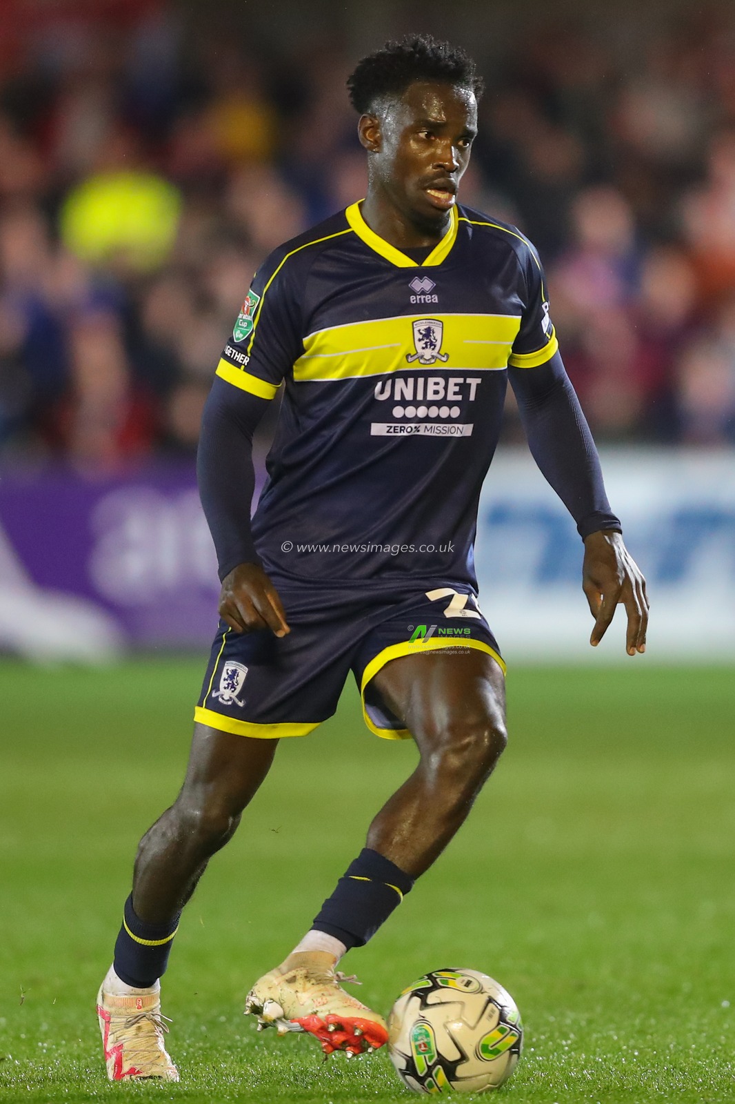 Alex Bangura #24 of Middlesbrough during the Carabao Cup match Exeter City vs Middlesbrough at St James' Park, Exeter, United Kingdom, 31st October 2023

(Photo by Gareth Evans/News Images)