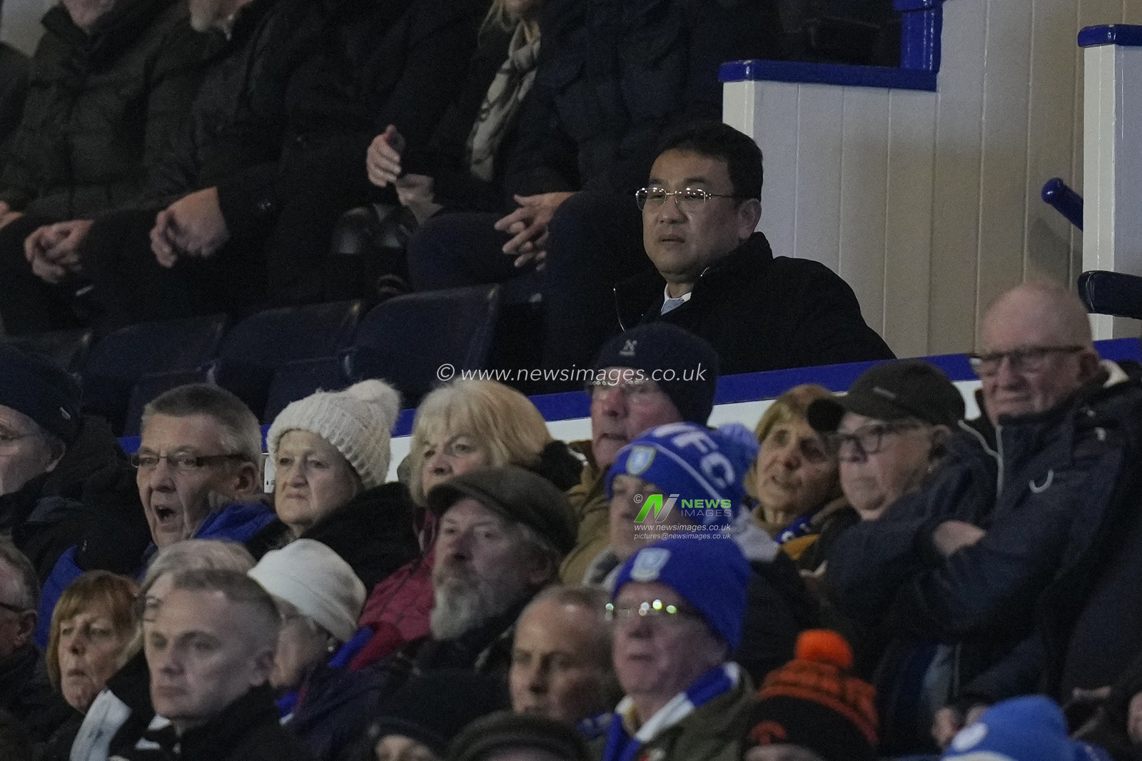 Dejphon Chansiri, Owner of Sheffield Wednesday watches on from the Directors box during the Sky Bet League 1 match Sheffield Wednesday vs Morecambe at Hillsborough, Sheffield, United Kingdom, 14th February 2023

(Photo by Steve Flynn/News Images)