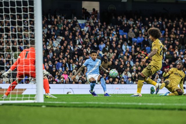 Savino of Manchester City scores to make it 3-0 during the Premier League match Manchester City vs Crystal Palace at Etihad Stadium, Manchester, United Kingdom on 13 May 2026

(Photo by Mark Cosgrove/News Images)
