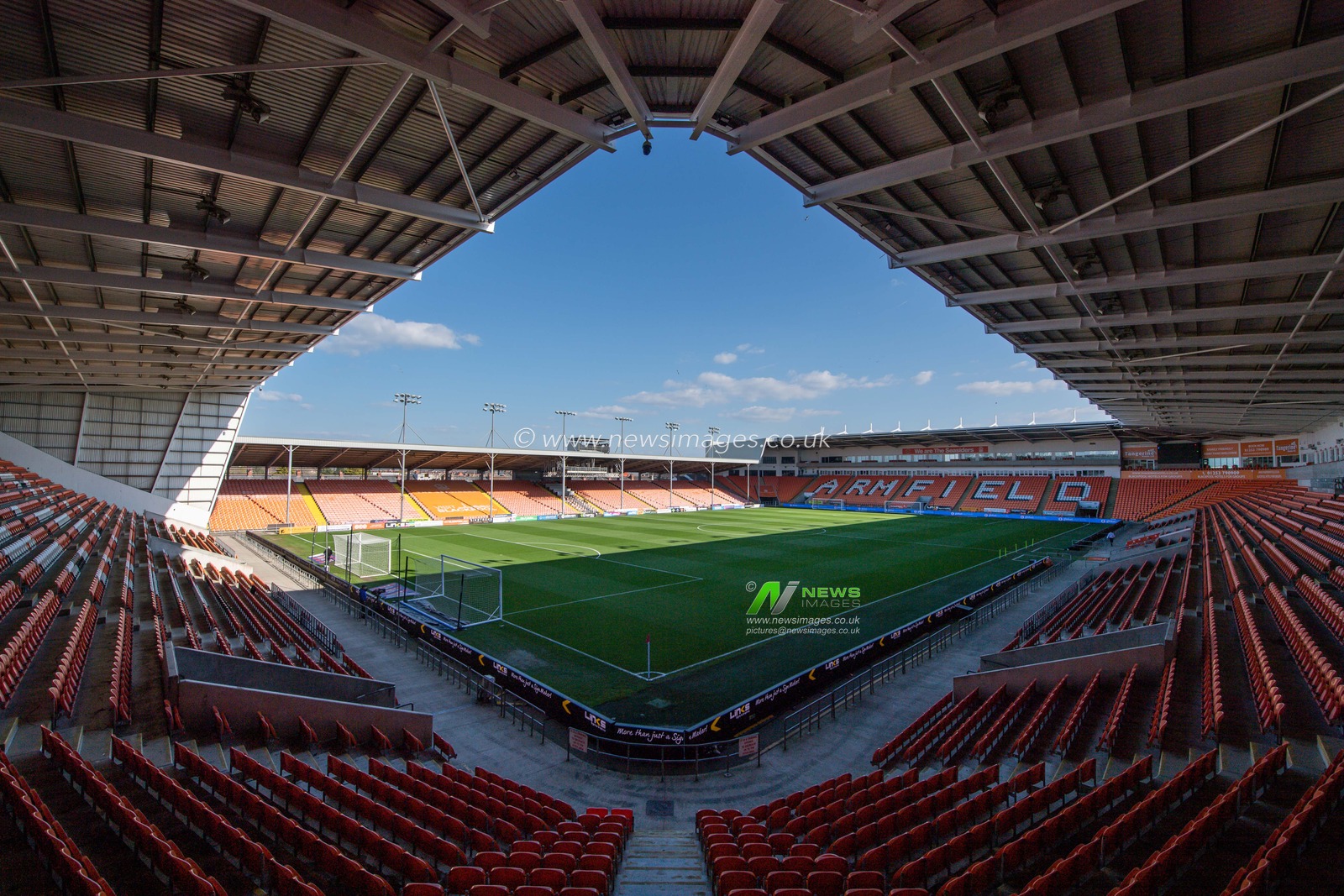 A General view of Bloomfield Road, Home of Blackpoolduring the Sky Bet Championship match Blackpool vs West Bromwich Albion at Bloomfield Road, Blackpool, United Kingdom, 18th April 2023

(Photo by Craig Thomas/News Images)