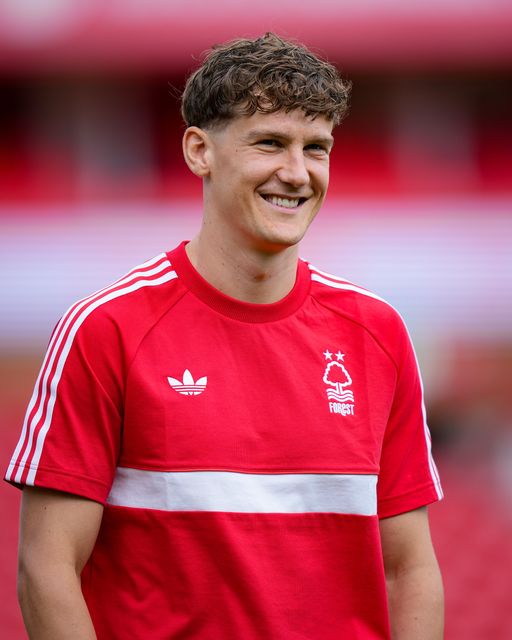 Ryan Yates of Nottingham Forest inspects the pitch prior to kick off during the Premier League match Nottingham Forest vs Tottenham Hotspur at City Ground, Nottingham, United Kingdom on 05 September 2026

(Photo by Maynard Manyowa/News Images)