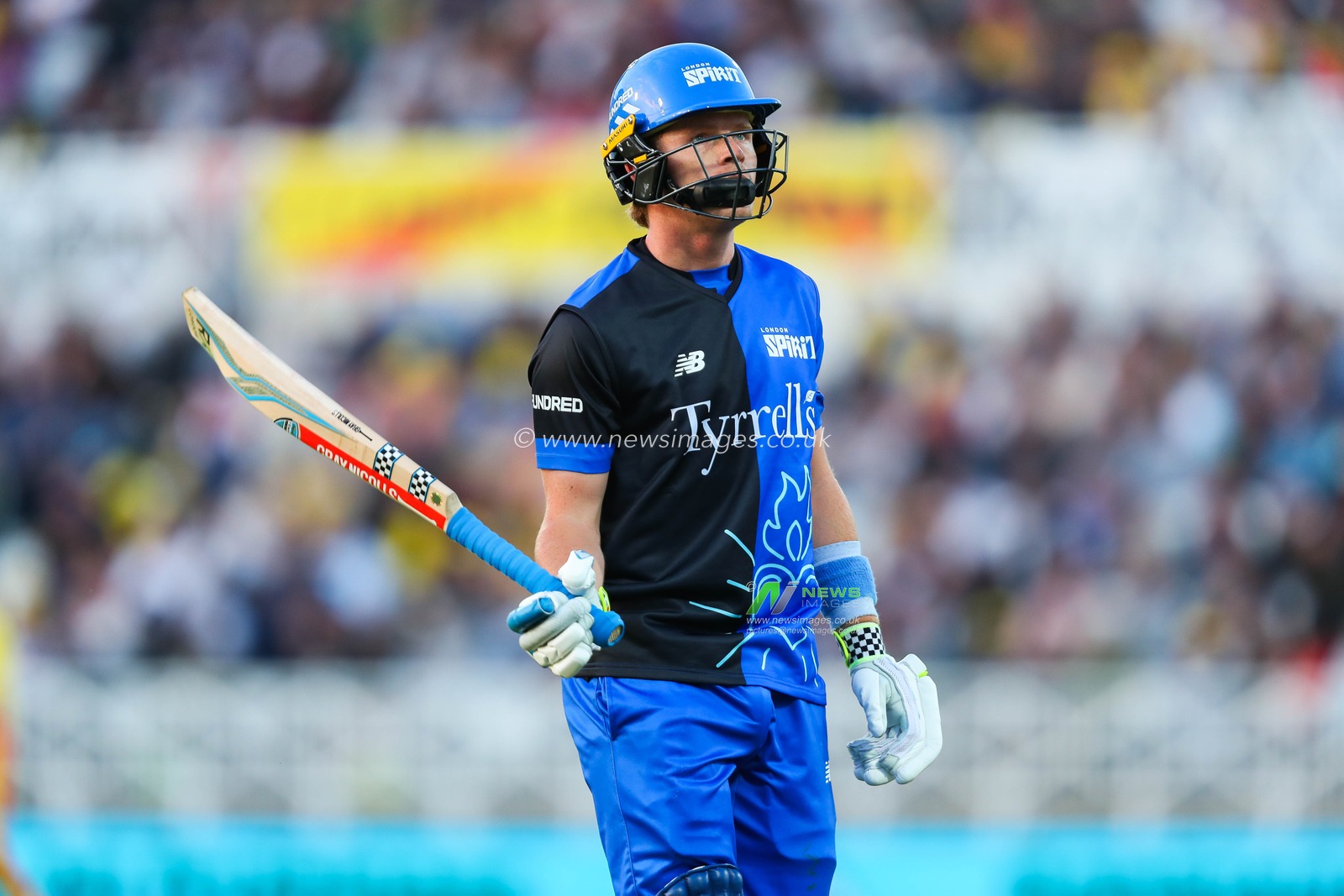 Ollie Pope of London Spirit looks dejected following his dismissal during the The Hundred match Trent Rockets vs London Spirit at Trent Bridge, Nottingham, United Kingdom, 7th August 2024

(Photo by Izzy Poles/News Images)