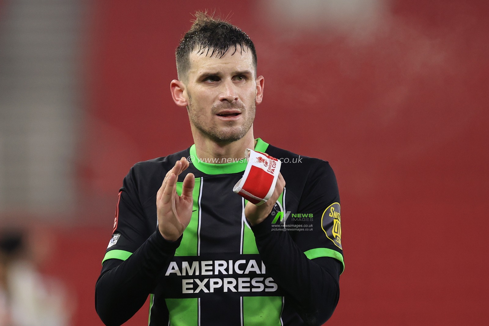 Pascal Gross of Brighton & Hove Albion applauds the fans at the end of the Emirates FA Cup Third Round match Stoke City vs Brighton and Hove Albion at Bet365 Stadium, Stoke-on-Trent, United Kingdom, 6th January 2024

(Photo by Conor Molloy/News Images)