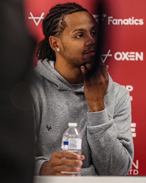 Amani Richards of Barnsley speaks in the post match press conference during the Sky Bet League One match Barnsley vs Blackpool at Oakwell, Barnsley, United Kingdom on 02 September 2026

(Photo by Alfie Cosgrove/News Images)