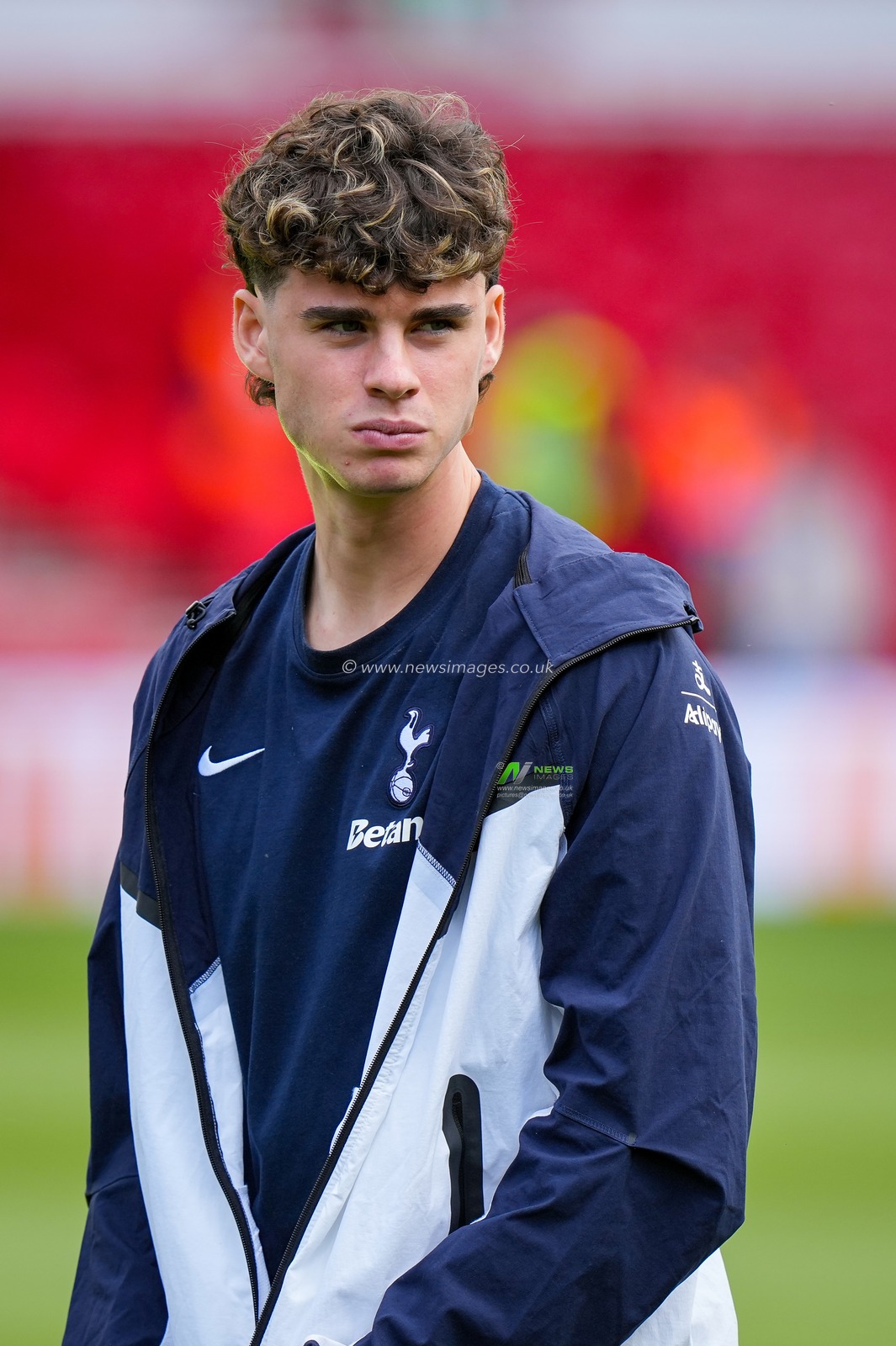 Archie Gray of Tottenham Hotspur inspects the pitch prior to kick off during the Premier League match Nottingham Forest vs Tottenham Hotspur at City Ground, Nottingham, United Kingdom on 05 September 2026

(Photo by Maynard Manyowa/News Images)
