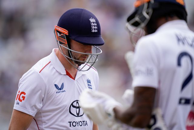 Gus Atkinson of England walks off dejected after being dismissed during the 3rd Rothesay Test Match Day 5 match England vs New Zealand at Trent Bridge, Nottingham, United Kingdom on 29 June 2026

(Photo by Maynard Manyowa/News Images)