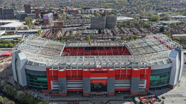 An aerial view of Old Trafford during the Premier League match Manchester United vs Leeds United at Old Trafford, Manchester, United Kingdom on 13 April 2026

(Photo by Mark Cosgrove/News Images)