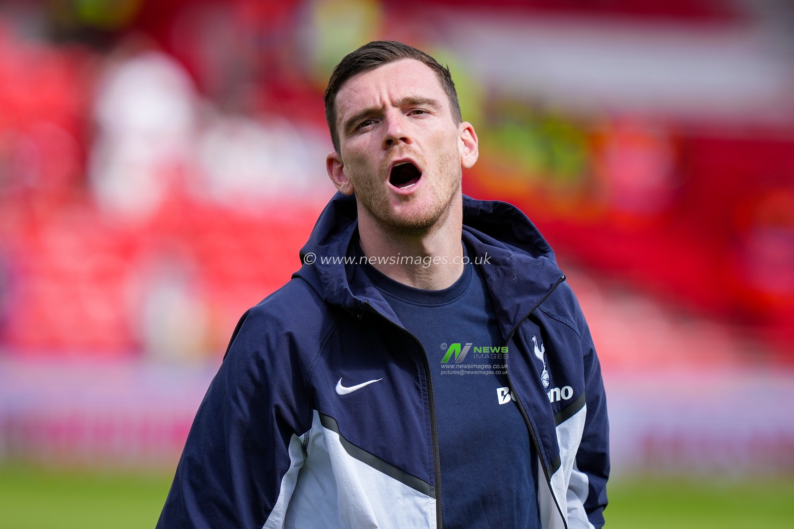 Andrew Robertson of Tottenham Hotspur inspects the pitch prior to kick off during the Premier League match Nottingham Forest vs Tottenham Hotspur at City Ground, Nottingham, United Kingdom on 05 September 2026

(Photo by Maynard Manyowa/News Images)