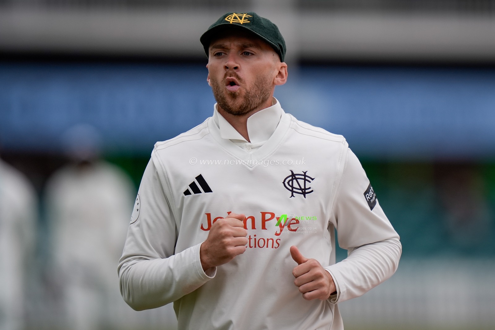 Joe Clarke during the County Championship Division One day 3 Leicestershire vs Nottinghamshire at Grace Road, Leicester, United Kingdom on 03 May 2026

(Photo by Maynard Manyowa/News Images)