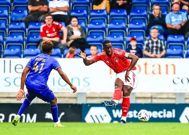 Willy Boly of Nottingham Forest passes the ball during the Pre-season friendly match Nottingham Forest vs Monaco at SMH Group Stadiumact Stadium, Chesterfield, United Kingdom, 19th July 2025

(Photo by Richard Bierton/News Images)